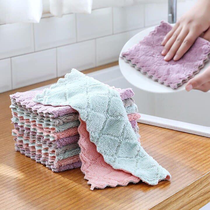 COMBO 30 CHIẾC KHĂN LAU ĐA NĂNG 2 MẶT SIÊU THẤM HÚT