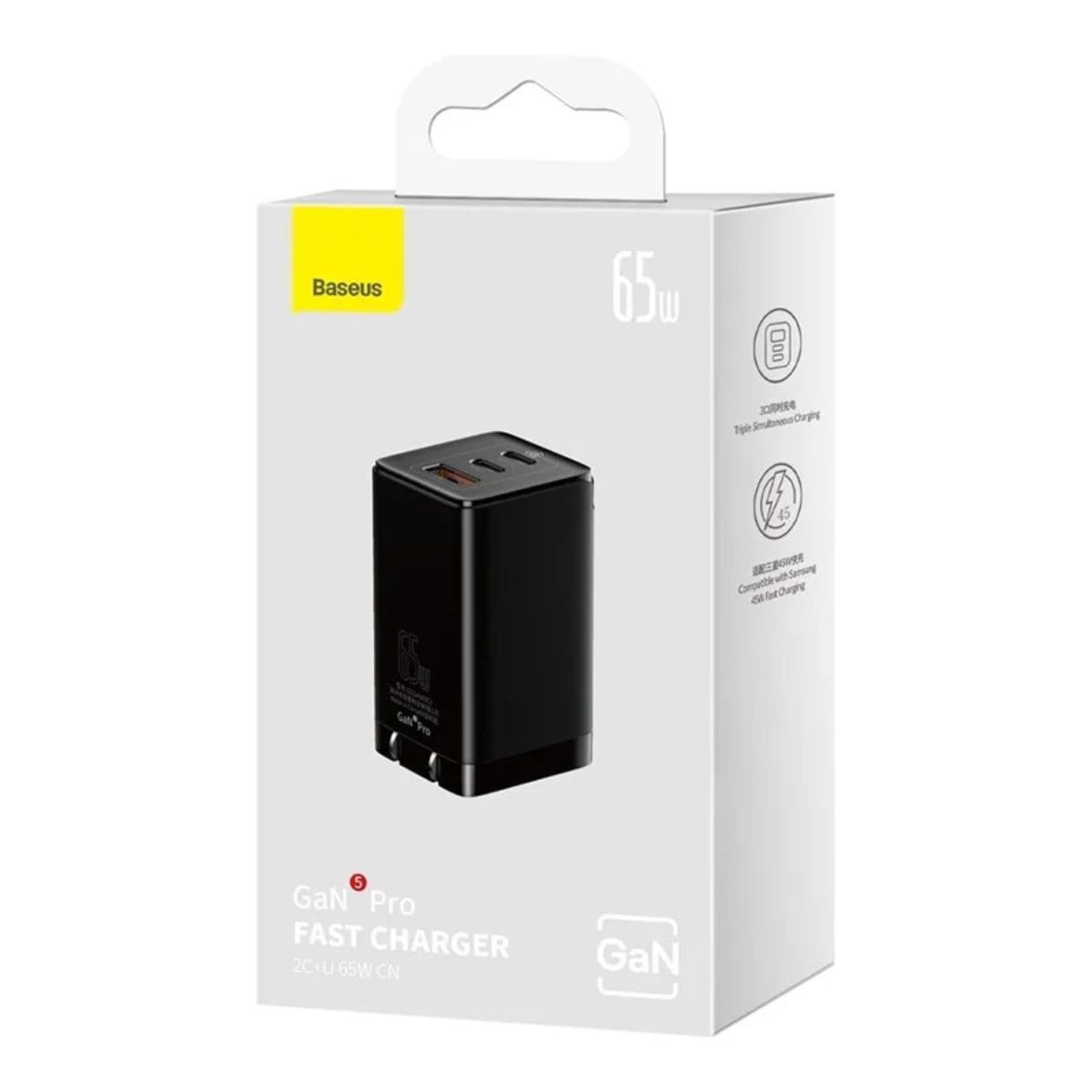 Bộ sạc nhanh Baseus GaN5 Pro Quick Charger 2C+U 65W- CCGP