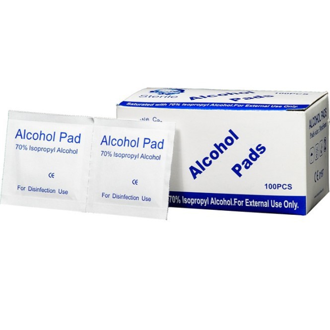 Bông tẩm cồn tiệt trùng (alcohol pads)