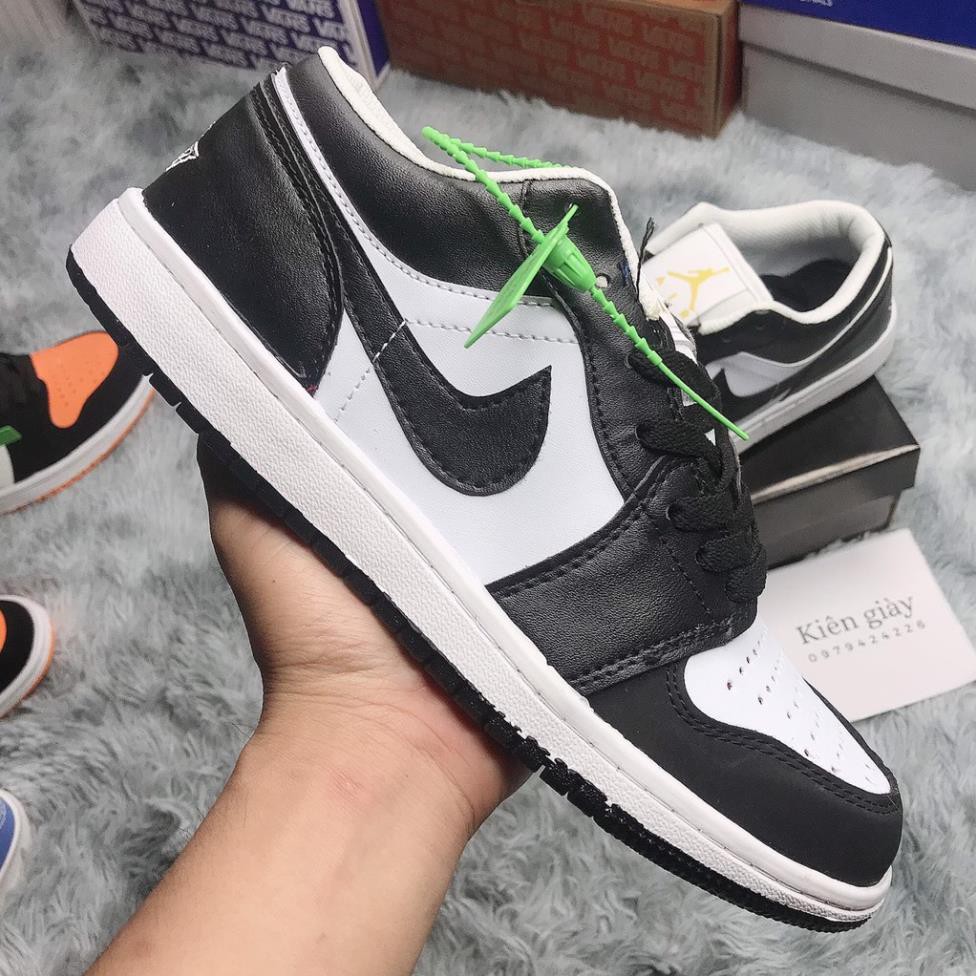 Giày sneaker jodan đen trắng cổ thấp hàng chuẩn full box