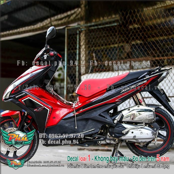 Tem rời AB Air Blade 2013-2015 đen đỏ (P) Hàng loại 1