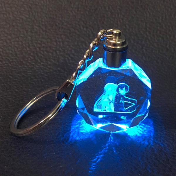 Móc khóa Sword art online móc treo thủy tinh phát sáng móc khóa acrylic keychain mica cute đẹp dễ thương anime idol