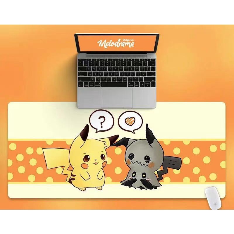 ❦✘ Tấm lót chuột chơi game cỡ lớn họa tiết Pikachu dễ thương