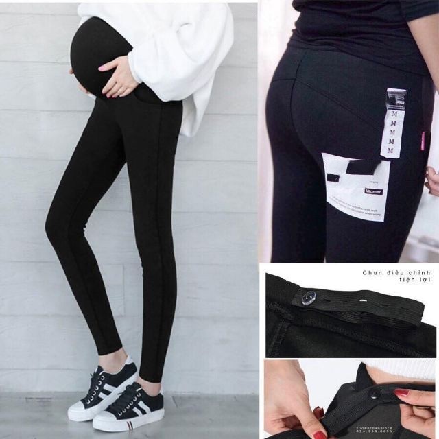 [Hoàn Tiền 6%] Quần bầu nâng mông legging, co giãn 4 chiều