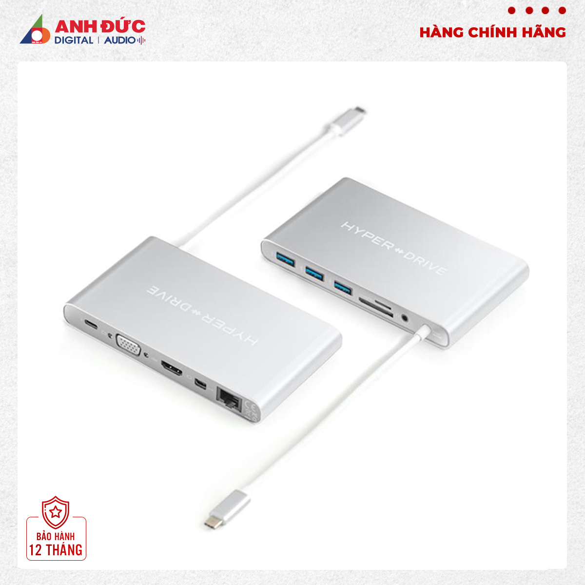 Hyperdrive Ultimate USB-C Hub for MacBook, PC & Devices - Bảo hành toàn quốc 12 tháng