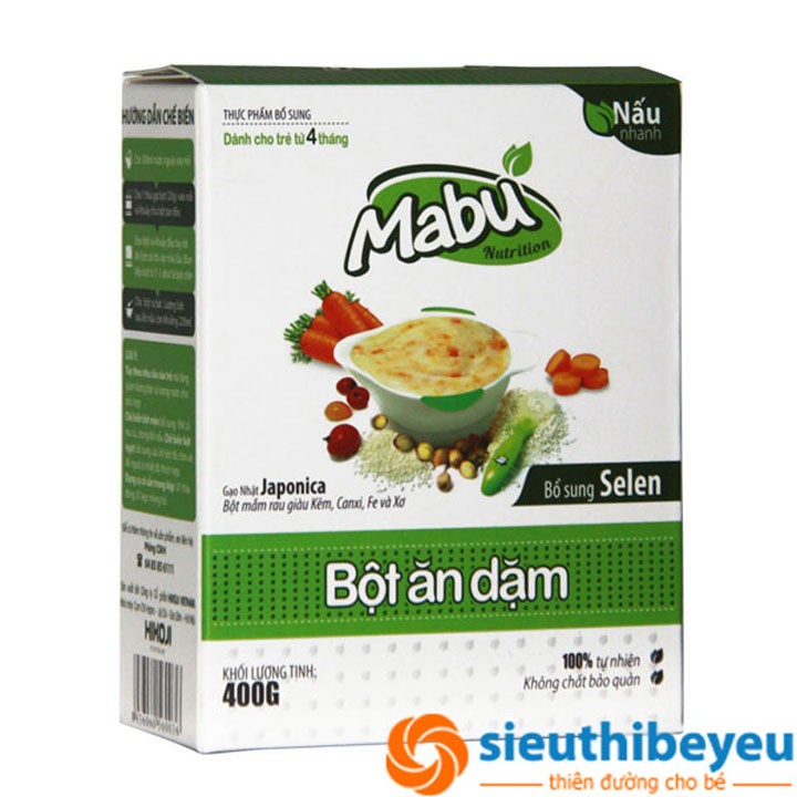Bột nấu ăn dặm Mabu 900g date 5-5-2024