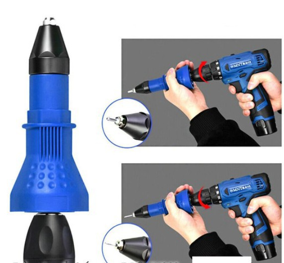 Đầu rút đinh rive gắn máy khoan - đầu chuyển máy khoan thành kìm rút đinh tán /htb
