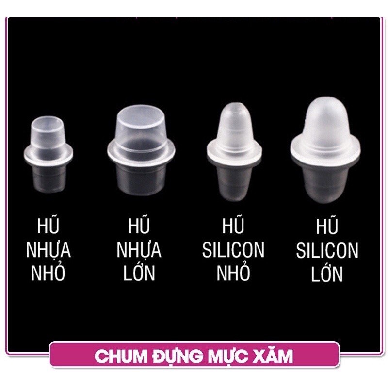 [HCM]Chum Silicon, Chum Nhựa Đựng Mực Đựng Sáp Khắc (bịch 100 chum)
