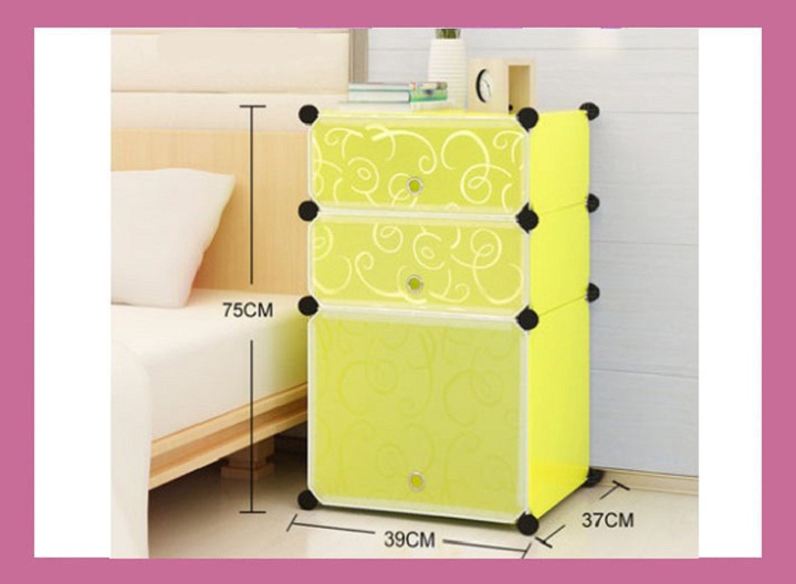 Combo Tủ Đầu Giường 3 tầng lắp ghép đa năng