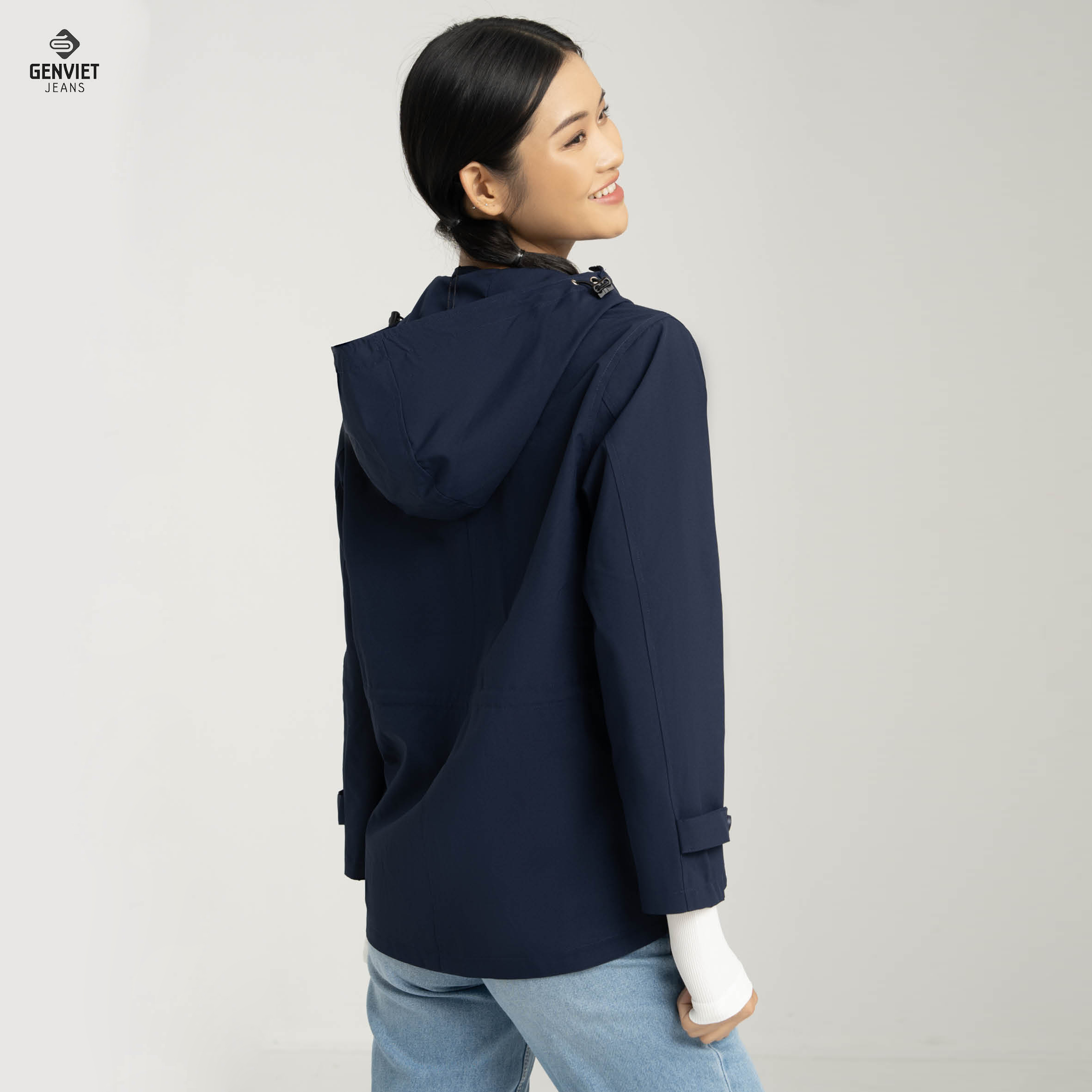 Áo Khoác Gió Parka Nữ GENVIET Cản Gió Cản Nước TK130G8024