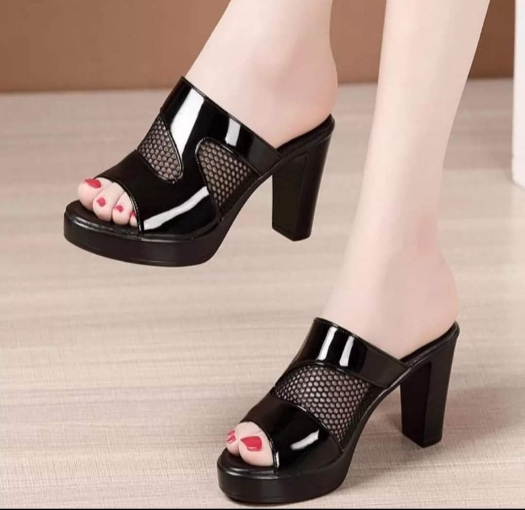 Dép cao gót phối lưới gpshop