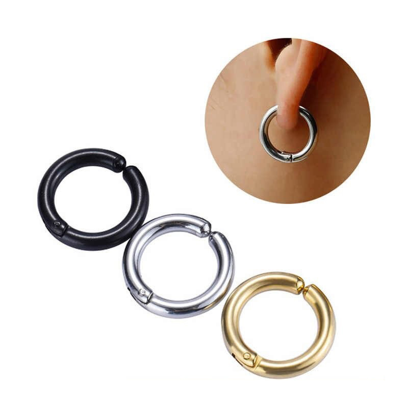 Khuyên Tai Titan Nam Không Cần Bấm Lỗ Khuyên Vành Tai Tròn Cho Nam (1 Chiếc)