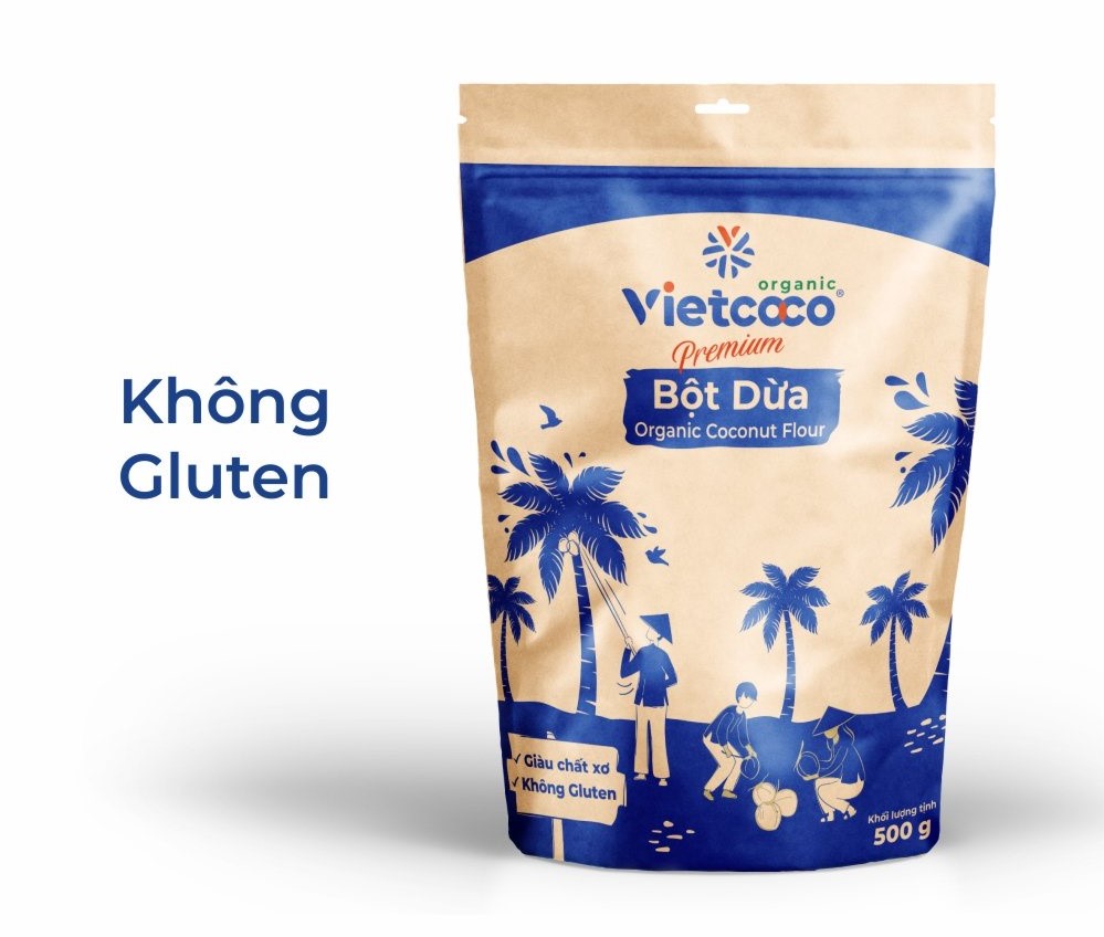 Bột dừa Premium Organic Vietcoco Coconut Flour 500g