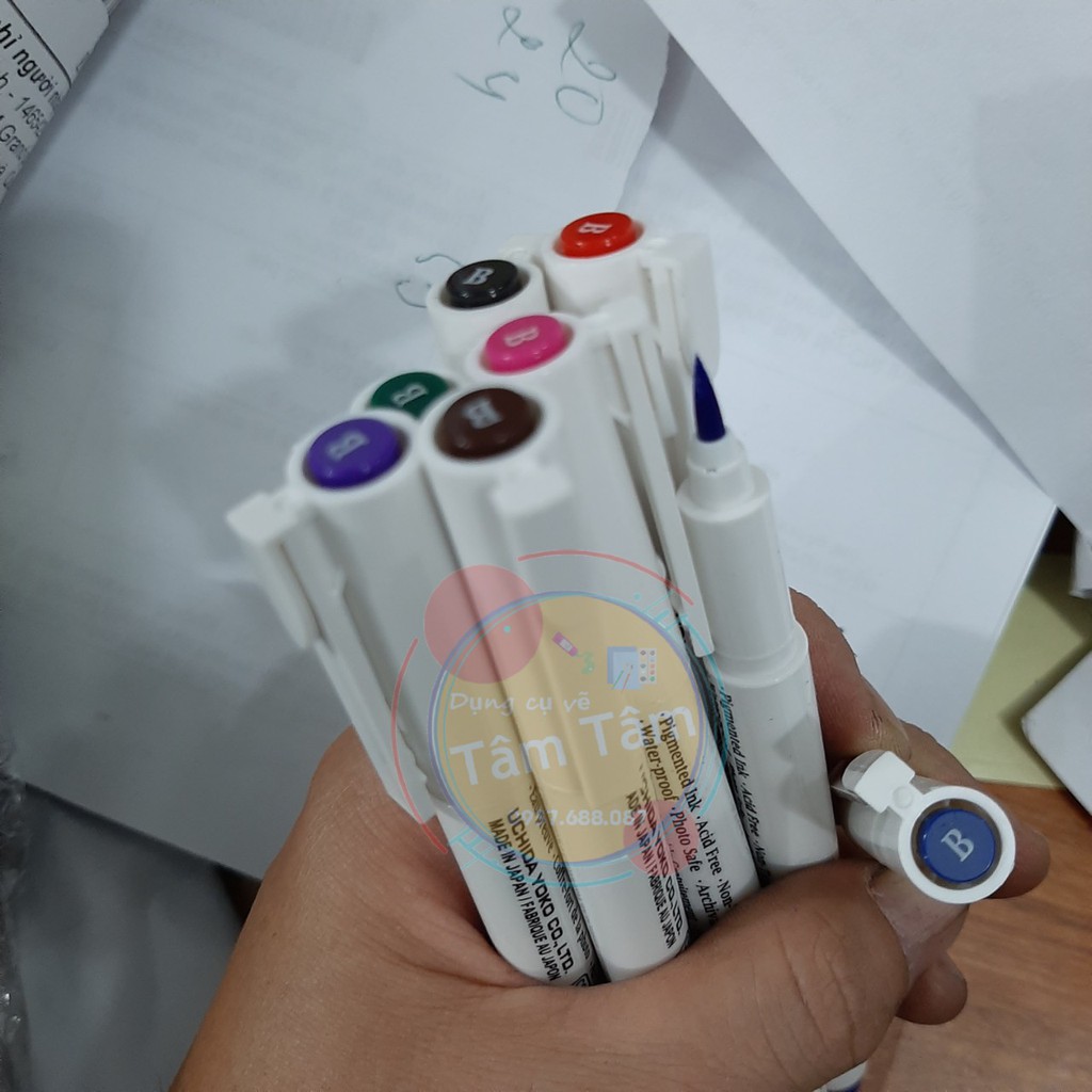 Bút line chuyên nghiệp Marvy Uchida 4600 size Brush Màu-Dụng cụ vẽ Tâm Tâm