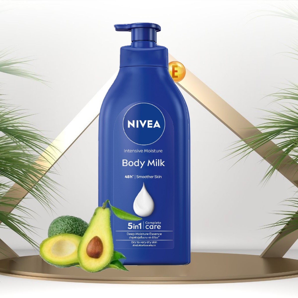 Dưỡng Thể Dưỡng Ẩm Chuyên Sâu Nivea 550ml Với x50 Vitamin E Giúp Phục Hồi Da Hư Tổn Cấp Ẩm Da Khô 48H Nivea Intensive Moisture Body Milk 550ml