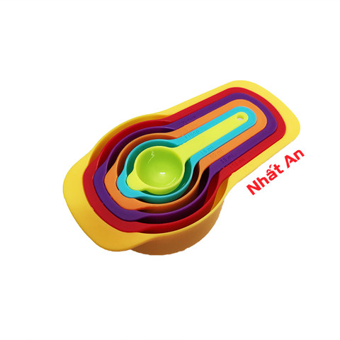 Bộ muỗng đong nhựa 6 món / cup đong