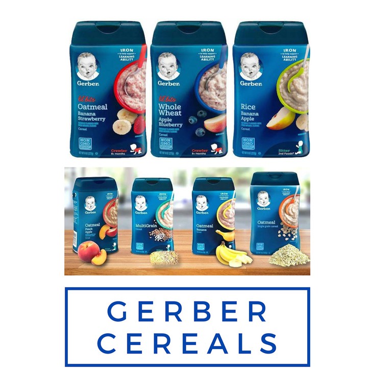 Bột ăn dặm Gerber cho bé từ 6 tháng tuổi đủ vị (Date mới)
