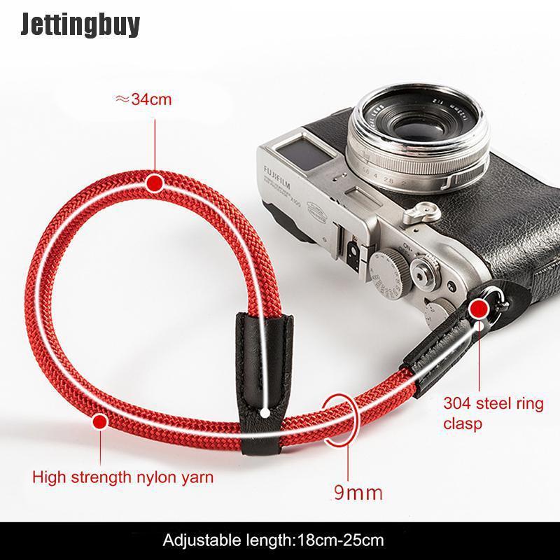 Jettingbuy Dây Đeo Máy Ảnh Dây Đeo Cổ Tay Máy Ảnh Kỹ Thuật Số Bằng Nylon Thủ Công Dây Đeo Tay Paracord