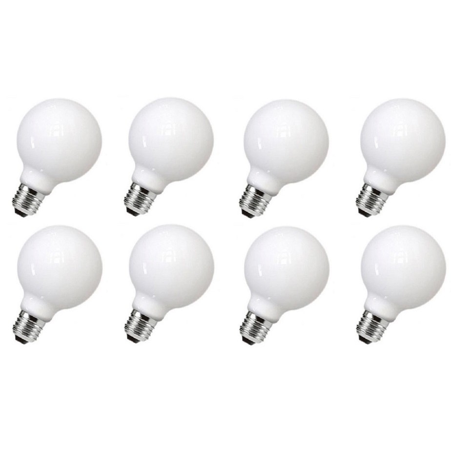 Bộ 8 bóng đèn Led thủy tinh đục G60 5w đui E27
