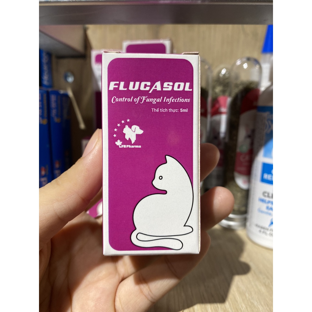 Trị Nấm Da Chó Mèo FLUCASOL 5ml (Đường Uống, Bôi) - [Nông Trại Thú Cưng]