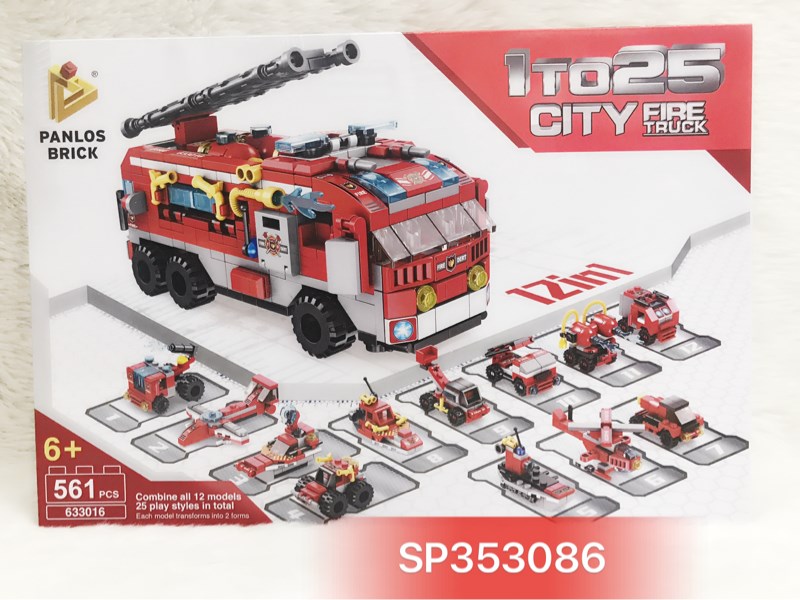 Hộp logo ráp xe cứu hỏa 12in1, 633016