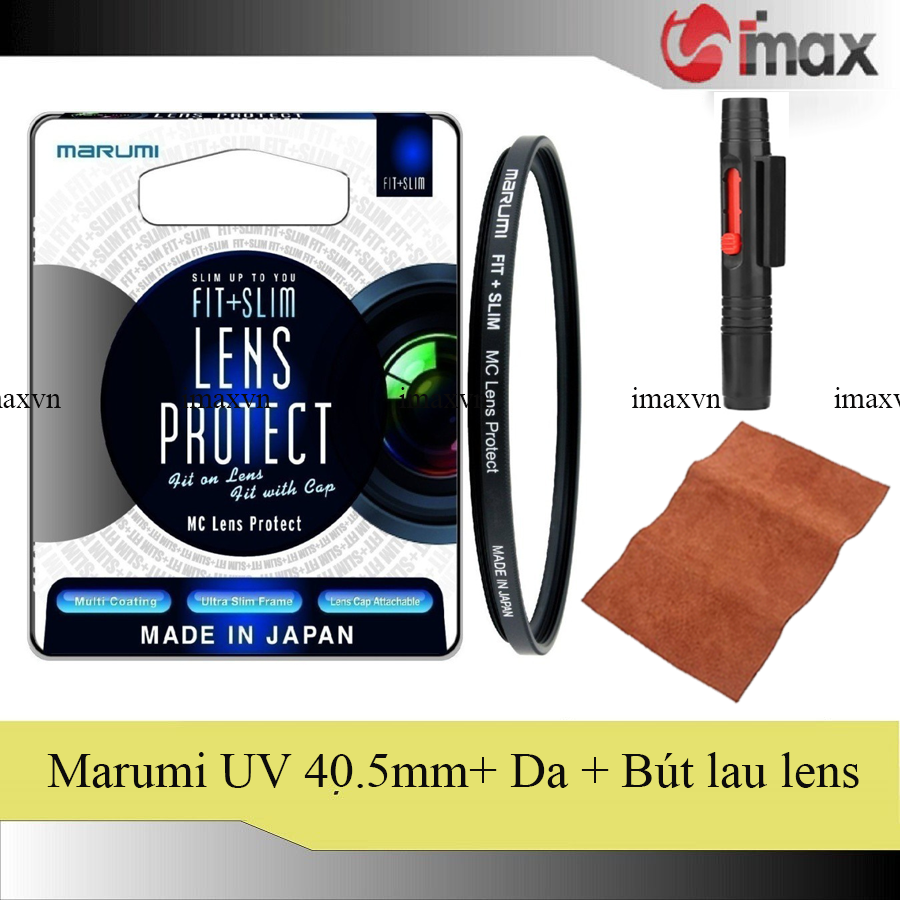 Kính lọc Filter Marumi Fit & Slim Lens Protect 40.5mm + Bút lau lens