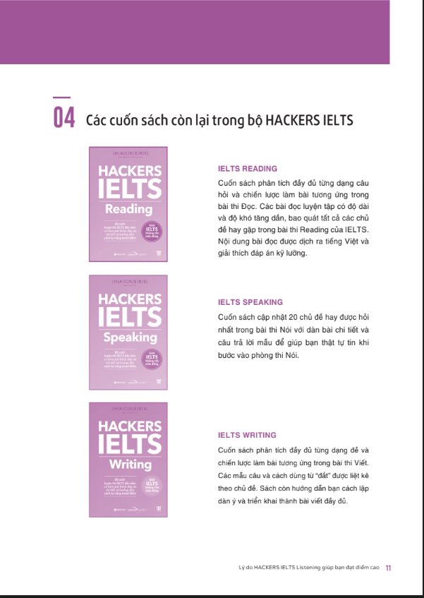 Sách - Hackers IELTS Listening