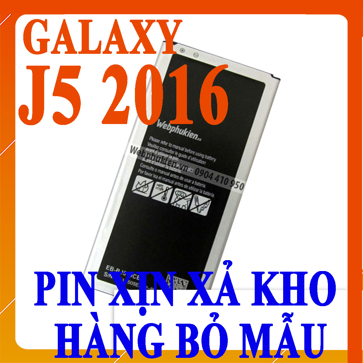 Pin scud samsung galaxy j5 2016 dung lượng 3100mah - hàng nhập khẩu