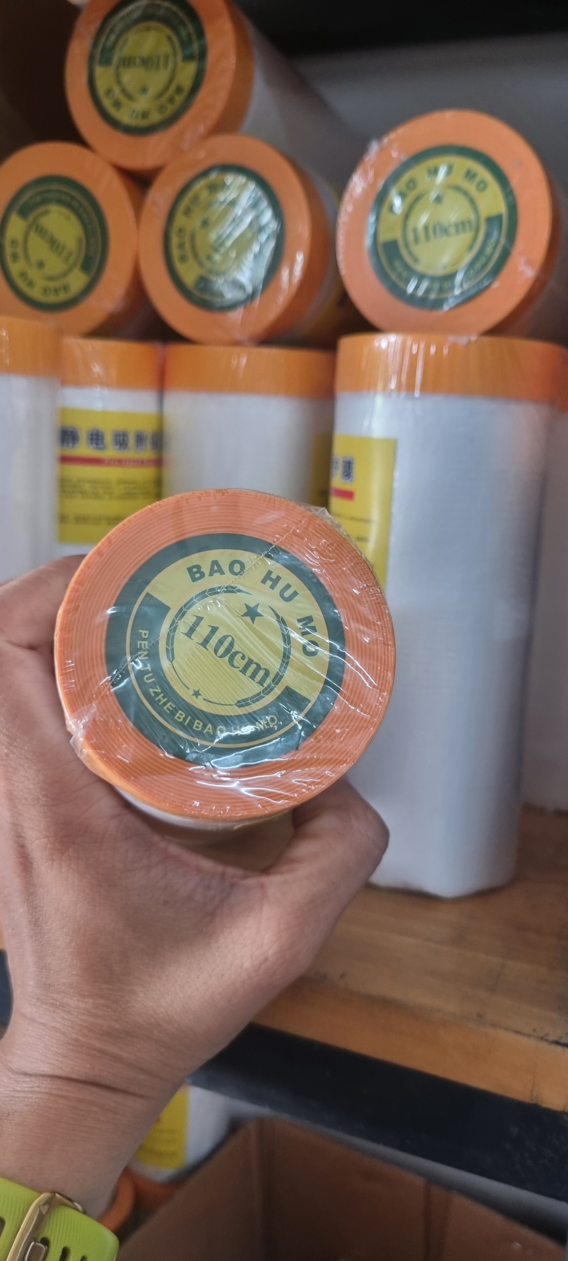 Màn che sơn - màn nylong che sơn chắn bụi