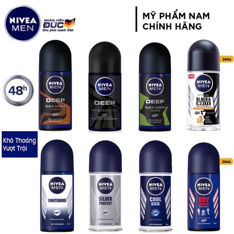 Lăn Ngăn Mùi NIVEA MEN Brightening (50 ml)