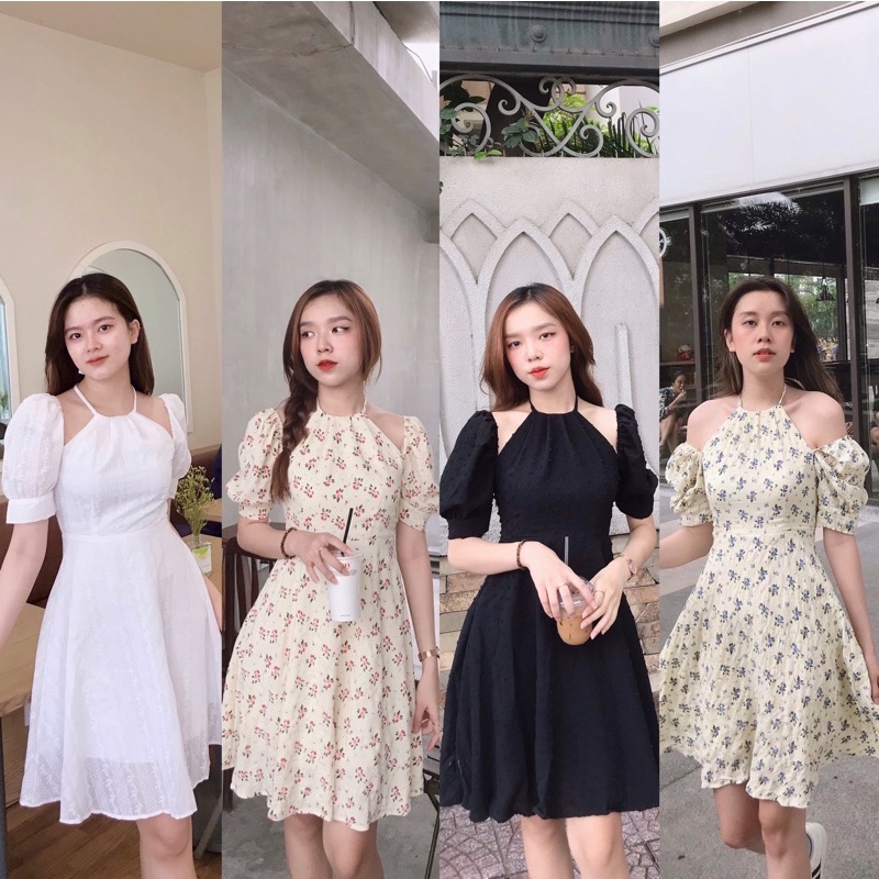 [3-5/8 Hoàn Tiền 25%]Đầm cutout cổ yếm