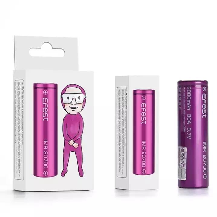 Pin sạc Efest IMR 20700 3000mAh 30A flat top battery