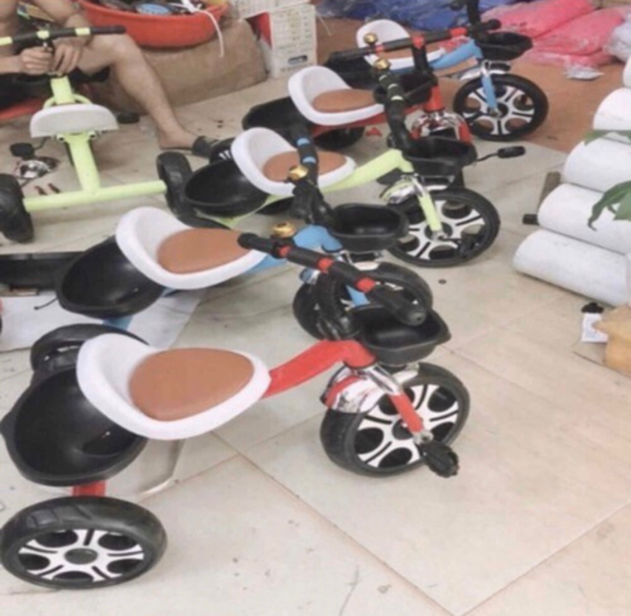 Xe đạp 3 bánh yên bọc da cao cấp