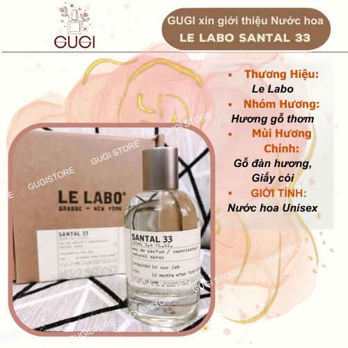 [Chính Hãng] Nước Hoa Unisex Le Labo Santal 33 EDP, 100ml