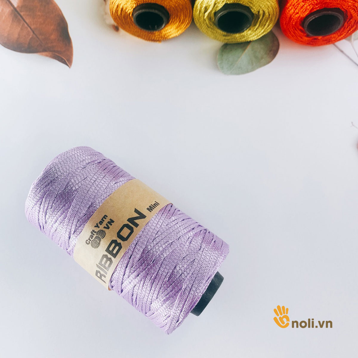 Sợi dệt ribbon trơn Craft yarn VN bóng đẹp, móc không đau tay, bền chắc móc túi xách, mũ nón, giày dép 140g xuất xứ Việt Nam