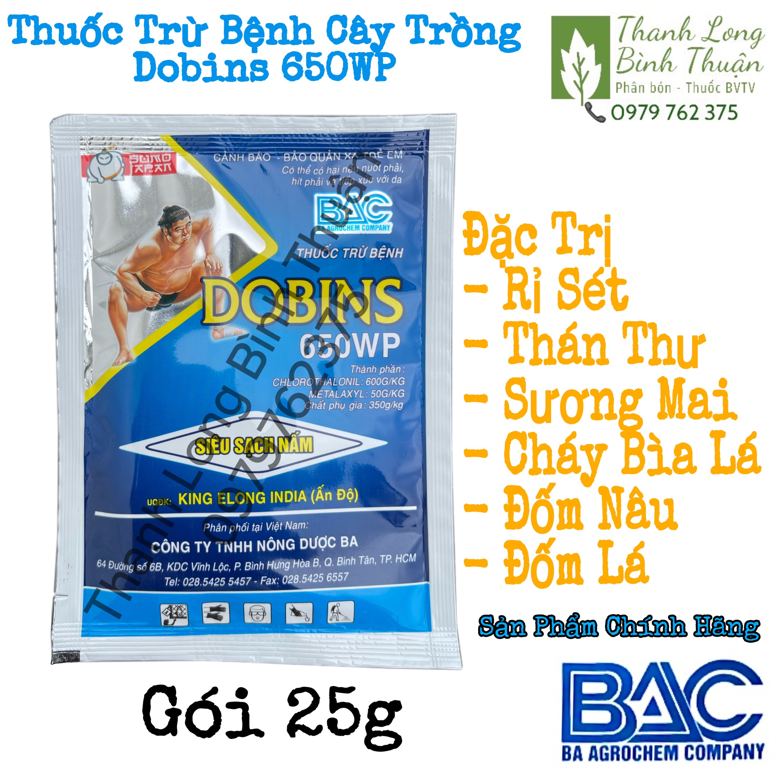 Thuốc trừ bệnh - dobins 650wp - siêu sạch nấm