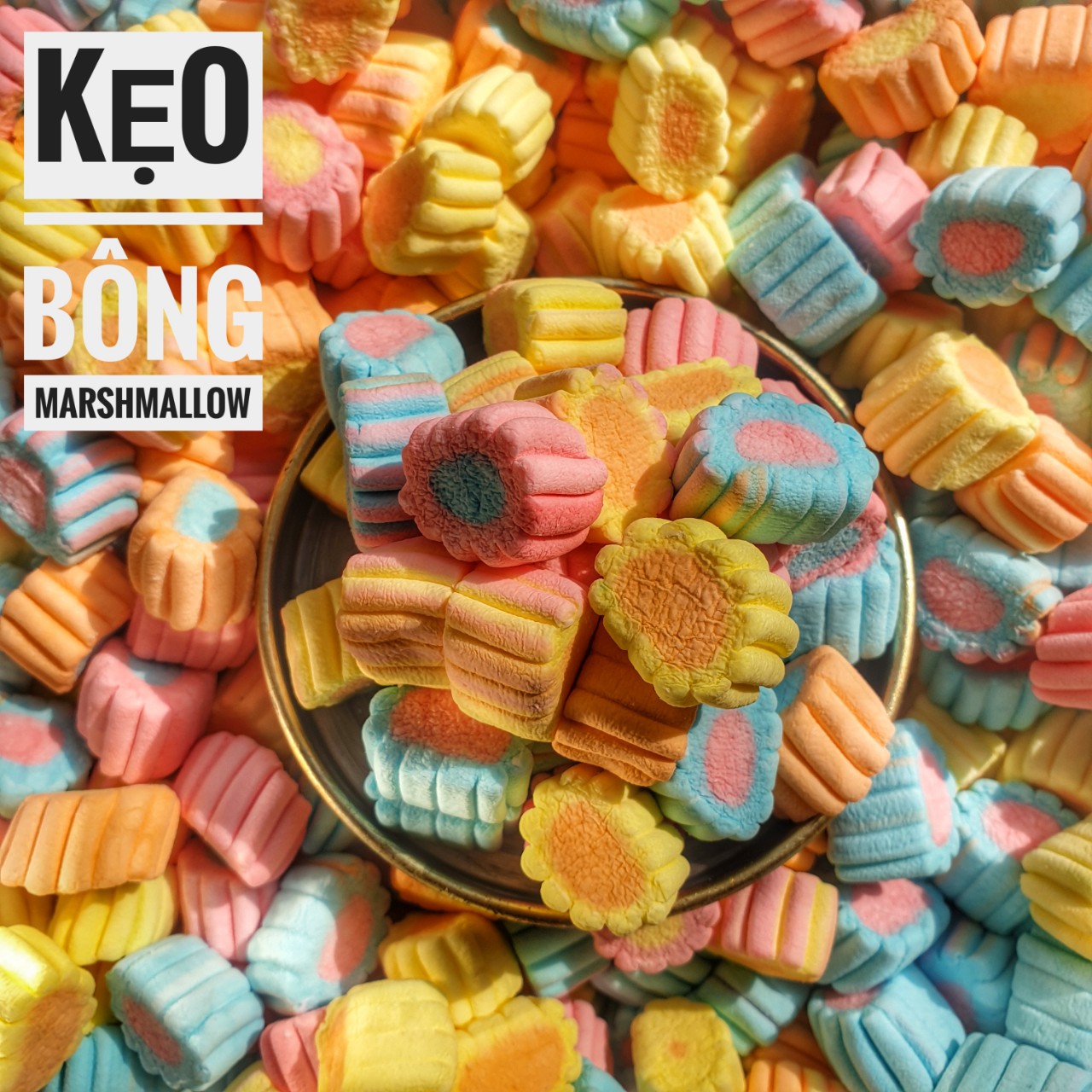 KẸO BÔNG MARSHMALLOW 250G/500G - ĐỒ ĂN VẶT-TẾT-BÁNH MỨT TẾT