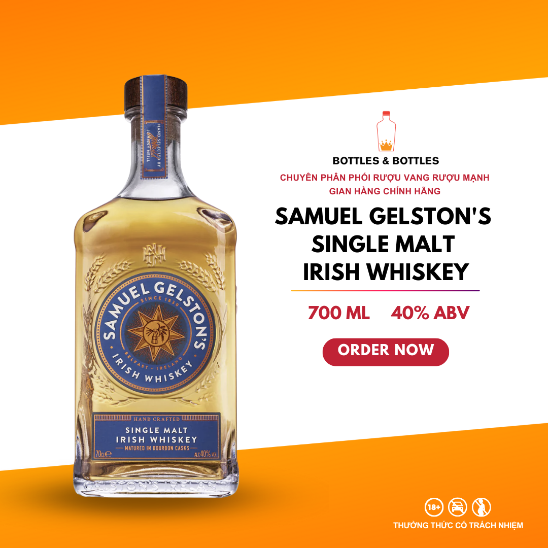 [CHÍNH HÃNG] Rượu Single Malt Irish Whiskey Samuel Gelston's - 700MlL - 40%
