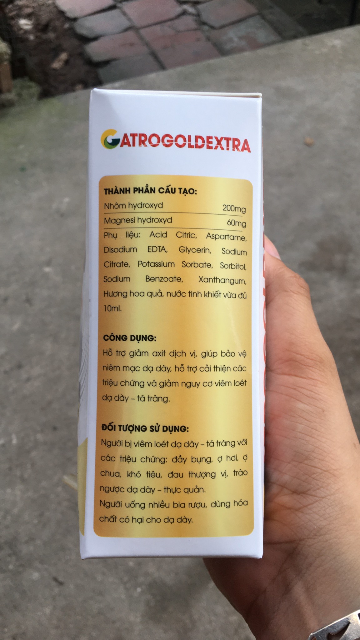 Dung dịch dạ dày GatrogoldeExtra hộp 20 gói - Daday01