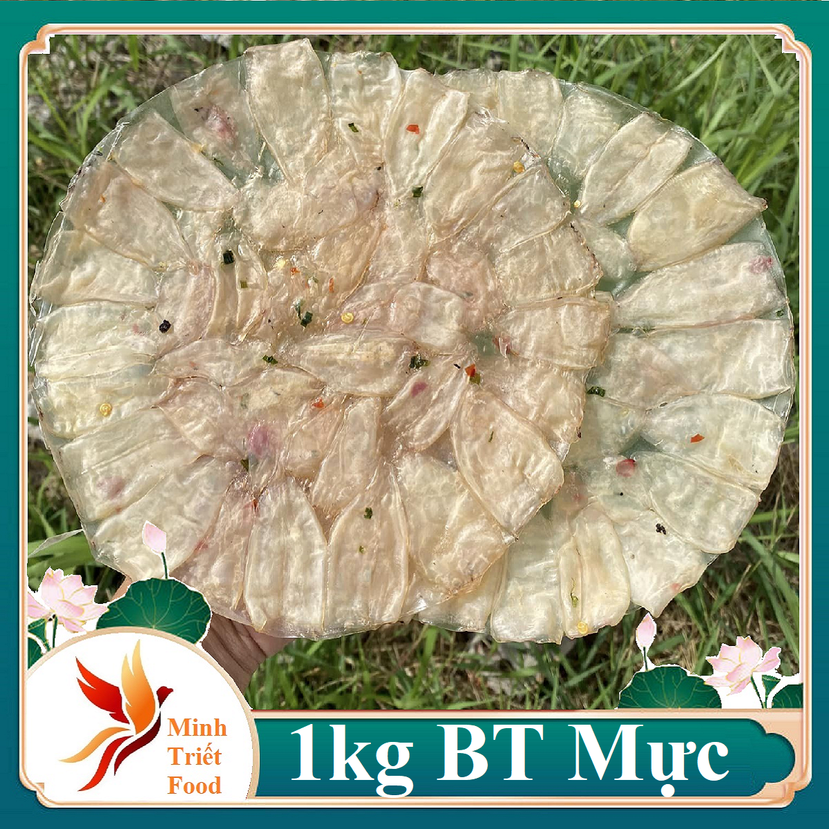 1kg bánh tráng mực trắng đẹp giòn rụm răng rắc- vựa khô minh triết