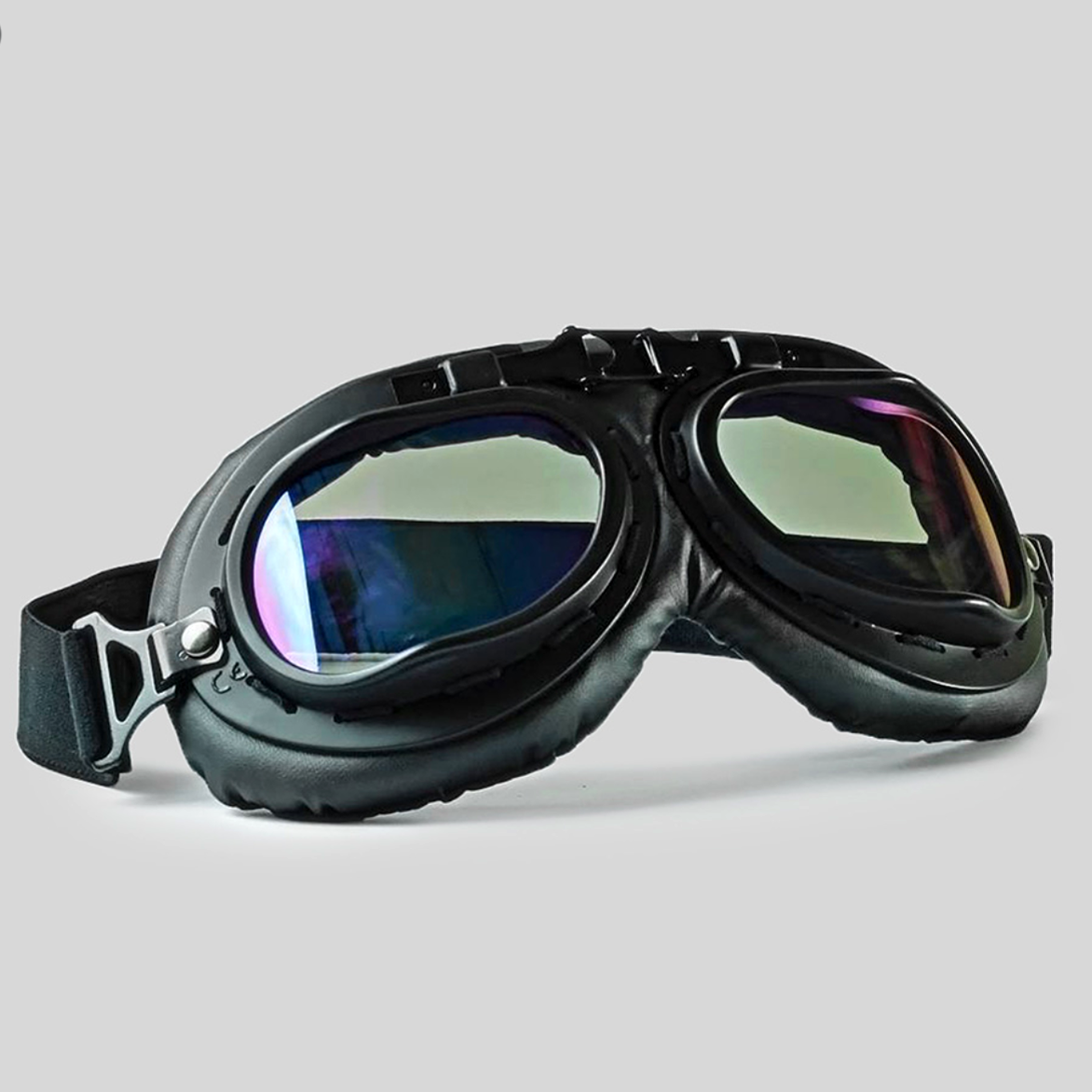 Kính Phi Công 7 màu Gắn Mũ Bảo Hiểm nữa đầu và nón bảo hiểm 3/4-Kính UV400