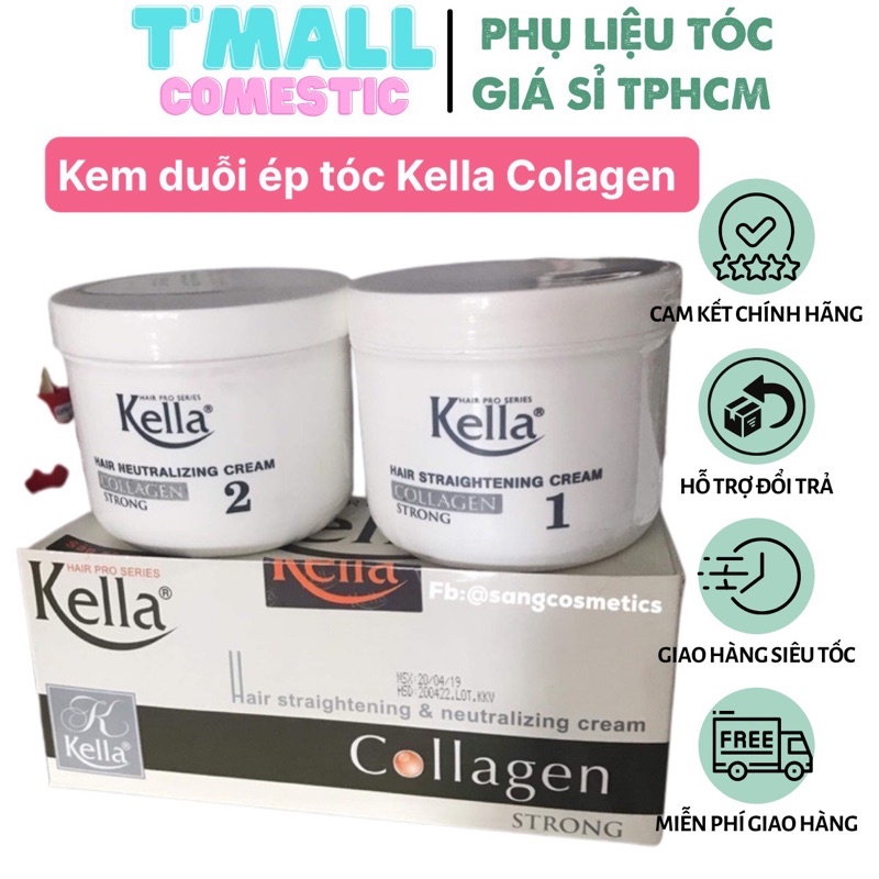 [Hsd:1/2025] Kem Duỗi Tóc thuốᴄ Ép Tóc Kella Collagen Strong Trắng