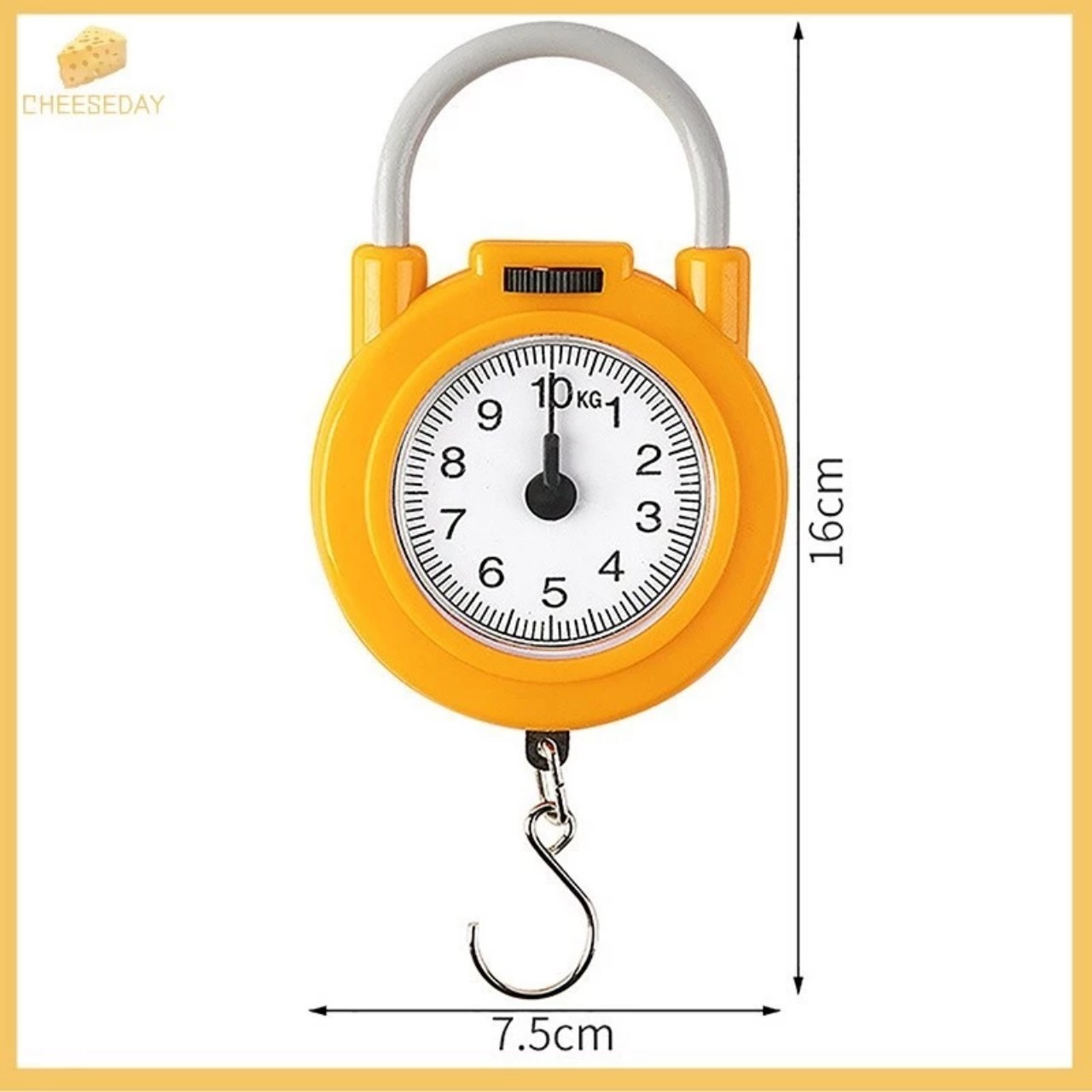 Cân tay điện tử 40kg màn hình LCD tiện dụng | Điện tử, màn hình LCD, tiện dụng, cầm tay, 40kg, móc treo, nút điều khiển, đo lường, cân nhà bếp