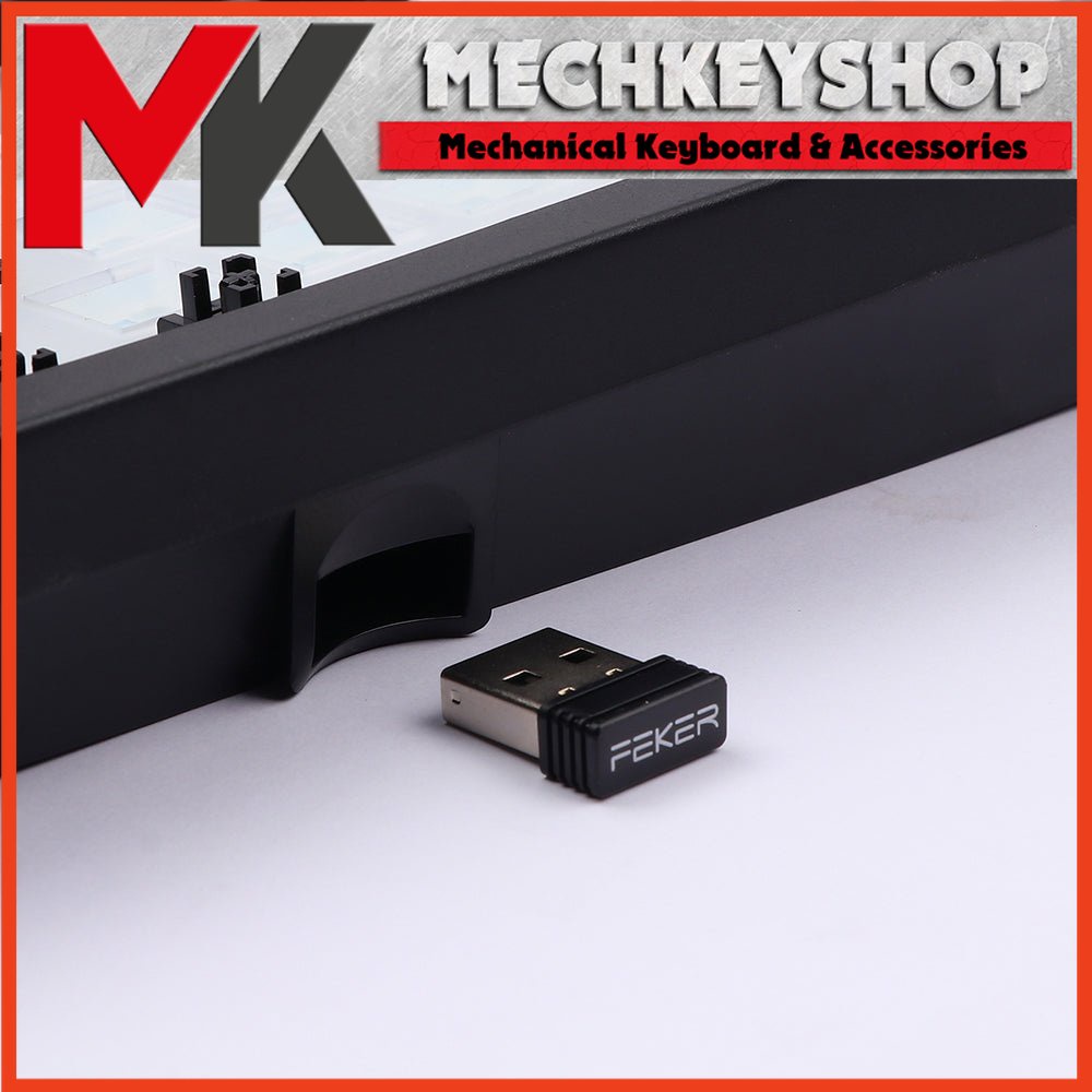 Kit bàn phím cơ Feker Alice 80 | 3 Modes | Keymap VIA | Mạch Xuôi Gasket RGB Hotswap Núm Xoay Pin 8k