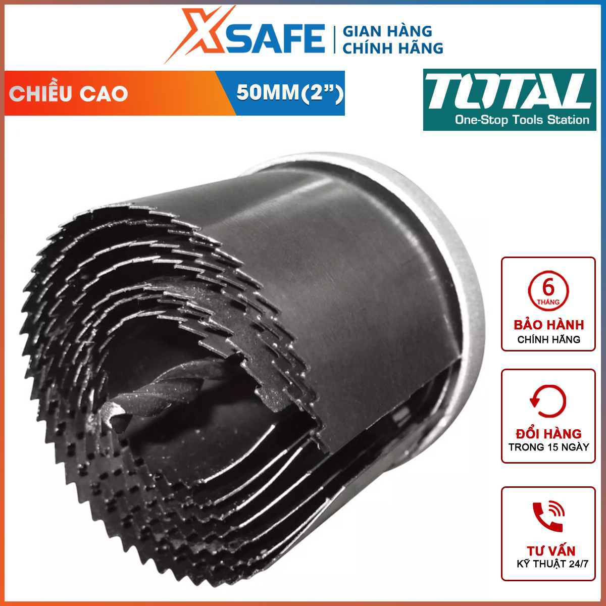 Set nose hole Wood 7 details Total TACSH3071 Set 7 bow carved wood material high-grade steel diameter of hole carved 26,32,38,45,50,56,63mm, height 50mm(2 ") from corrosion, deformation wood drill bits [XTools] [xsafe]
