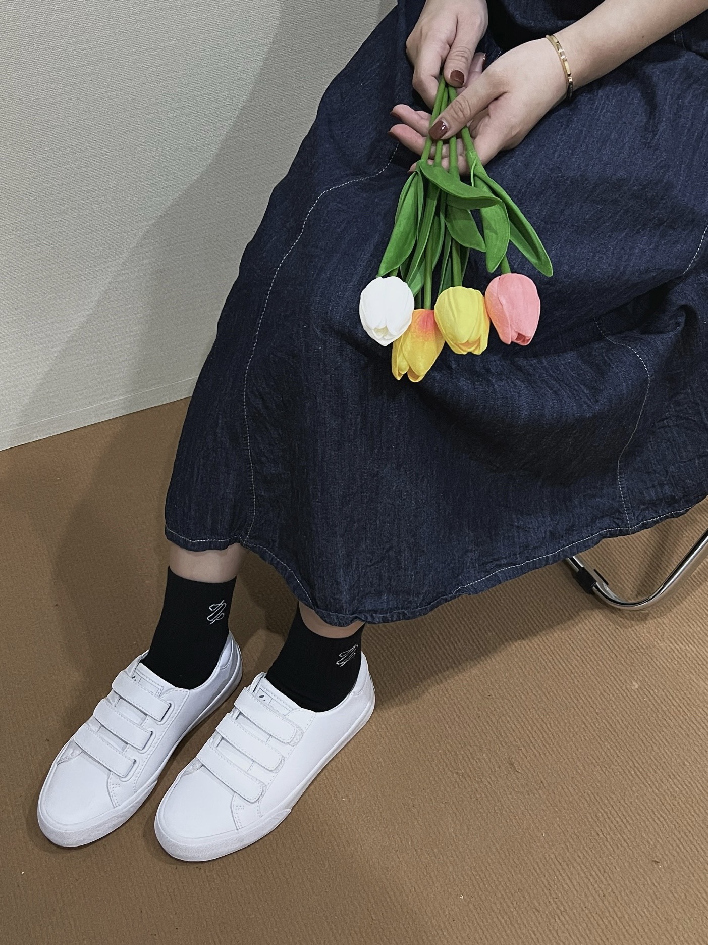 Giày Sneaker Trắng Quai Dán Zoe (Giày Thể Thao Trắng Hook N'Loop - SK005) | Zoe Official