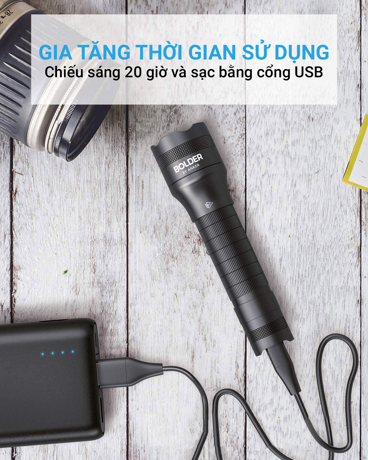 Đèn pin siêu sáng ANKER Bolder LC40 - T1423