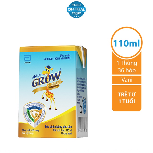 Sữa Pha Sẵn Abbott Grow Hộp 110ml ( thùng 48 hộp )