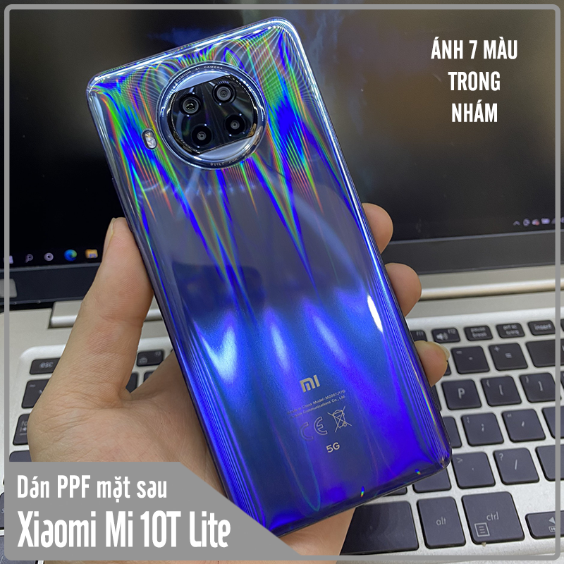 Miếng Dán PPF mặt sau cho Xiaomi Mi 10T Lite - Redmi Note 9 Pro 5G Trong suốt / Ánh 7 màu / Nhám