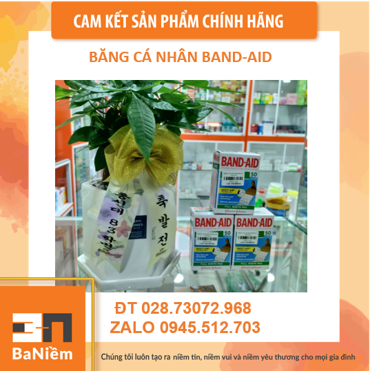 Băng Cá Nhân Band-Aid HỘP/50 Miếng